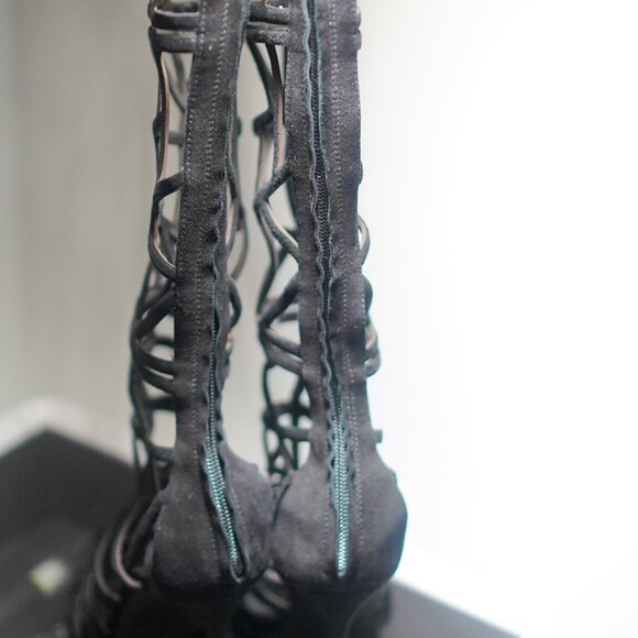 Dsquared2 Runway SS2015 Laser Cut Suede Gladiator Boots - Picture 6 of 8